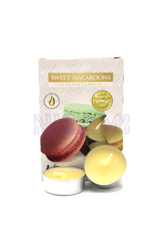 1x Set de 6 Velas de Té Perfumadas - Macaron Dulce