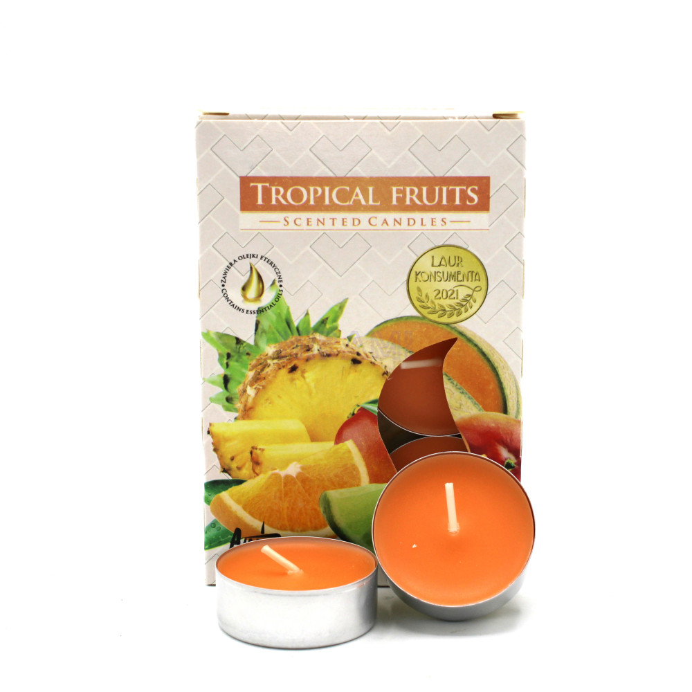1x Set de 6 Velas de Té Perfumadas - Fruta tropical