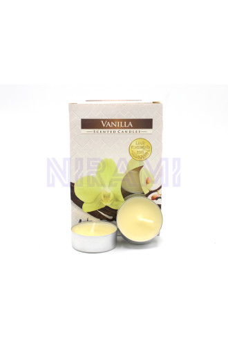1x Set de 6 Velas de Té Perfumadas - Vainilla