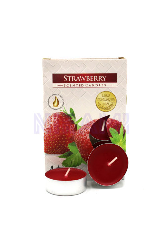 1x Set de 6 Velas de Té Perfumadas - Fresa