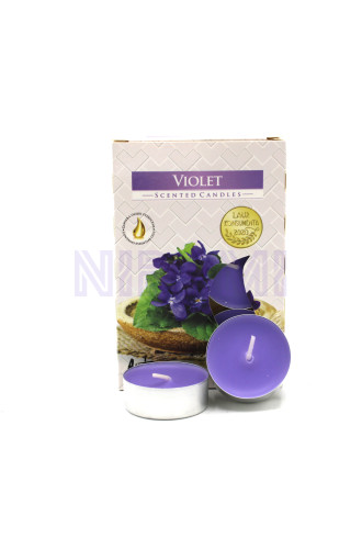 1x Set de 6 Velas de Té Perfumadas - Violeta