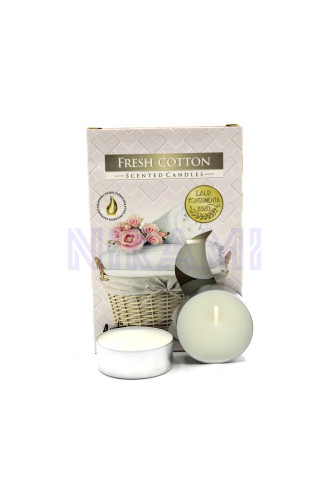 1x Set de 6 Velas de Té Perfumadas - Algodón fresco