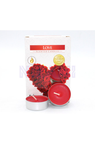 1x Set de 6 Velas de Té Perfumadas - Amor