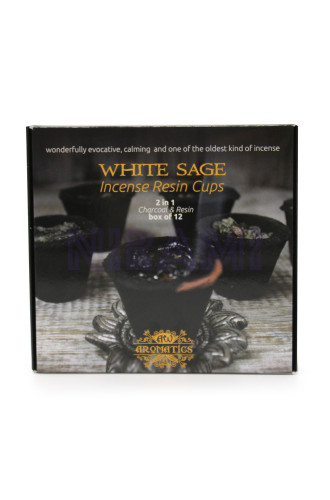 White Sage - Box of 12 resin cups 