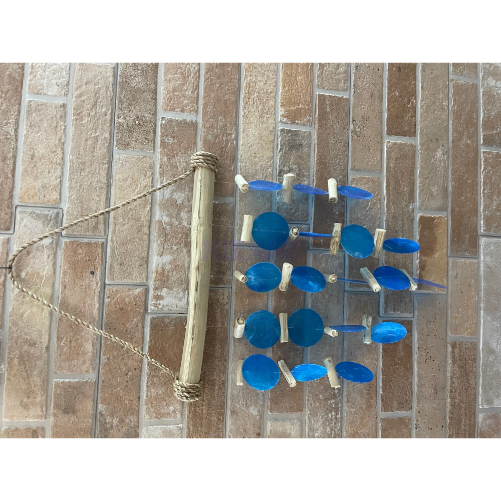Carillón de madera flotante - Azul