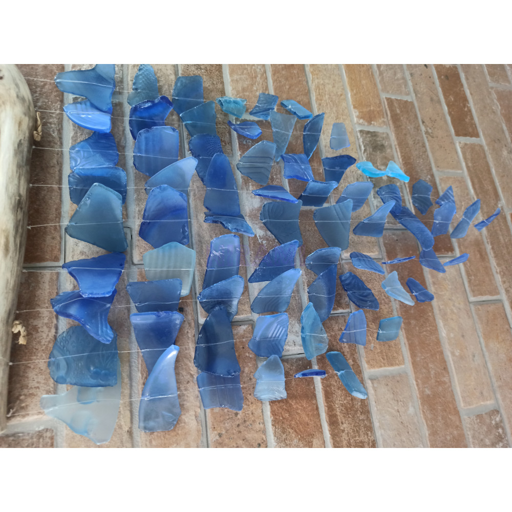 Carrillón de Vidrio Reciclado - Azul