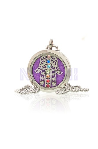 Aromatherapy Jewelry Necklace - Hamsa Chakra - 30mm