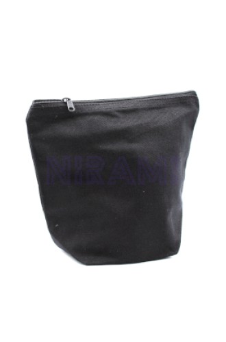 Neceser de algodón negro 10 oz - bolso mediano