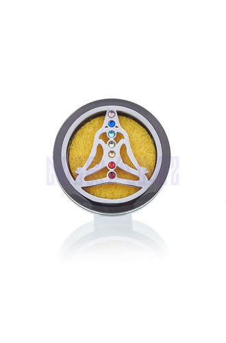 Kit difusor para coche - Estaño yoga chakra - 30mm