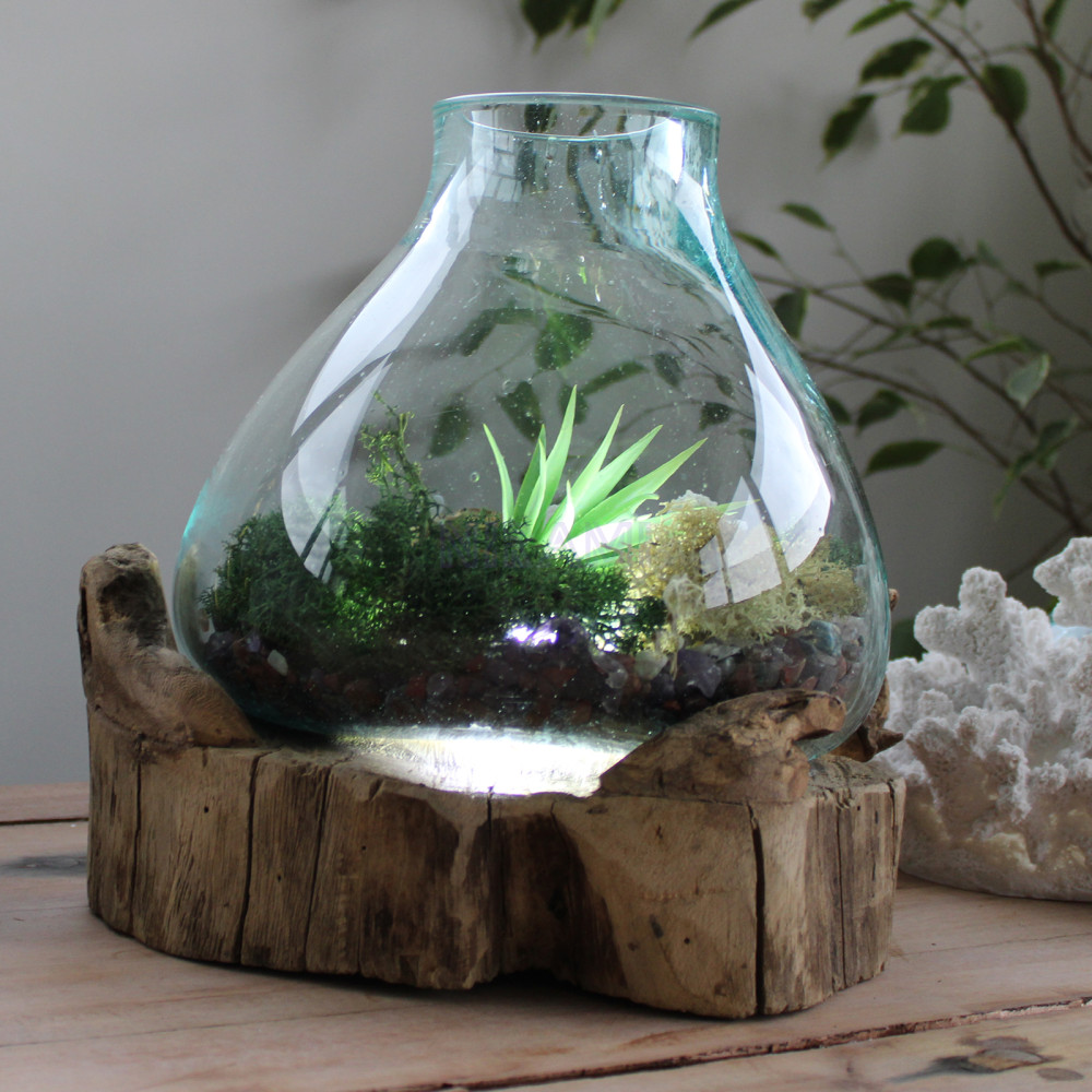 Pecera grande de vidrio fundido - 32cm