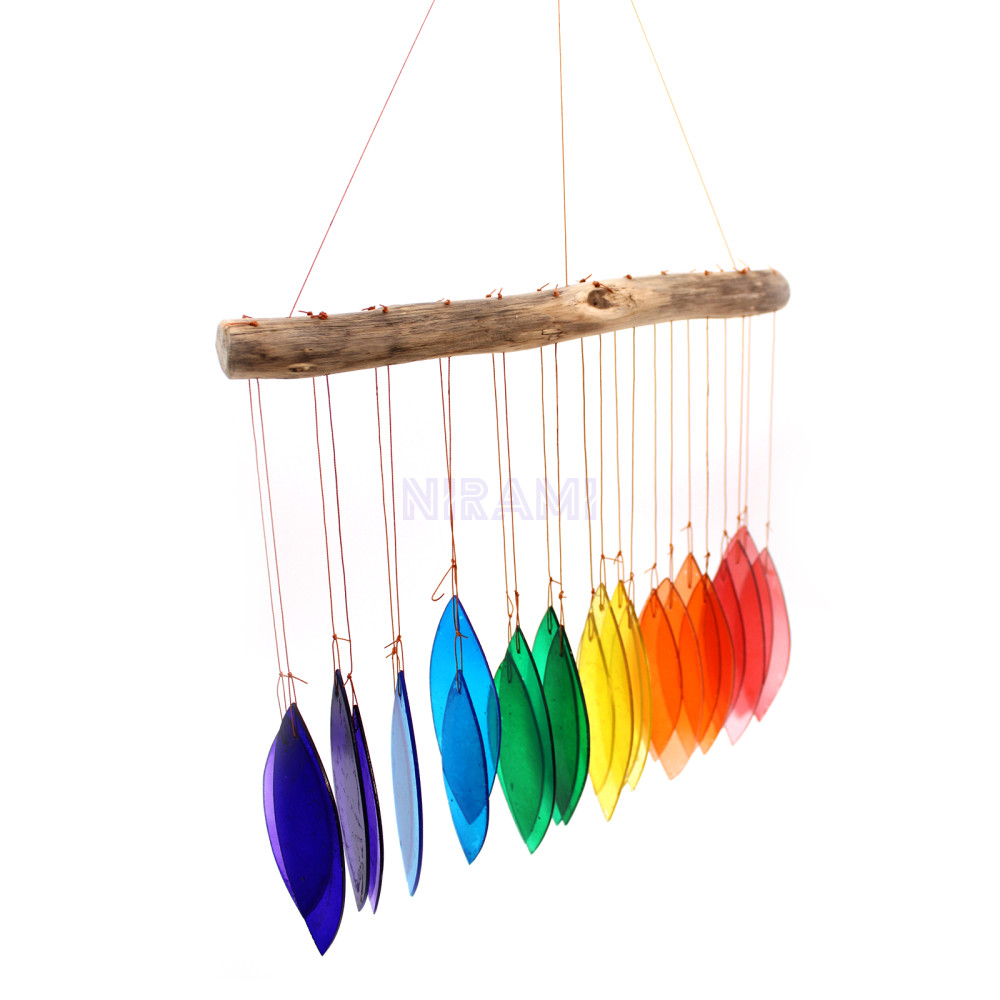 Rainbow Glass Wind Chime - Assorted