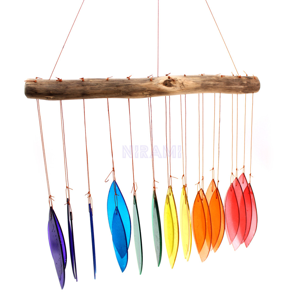 Rainbow Glass Wind Chime - Assorted