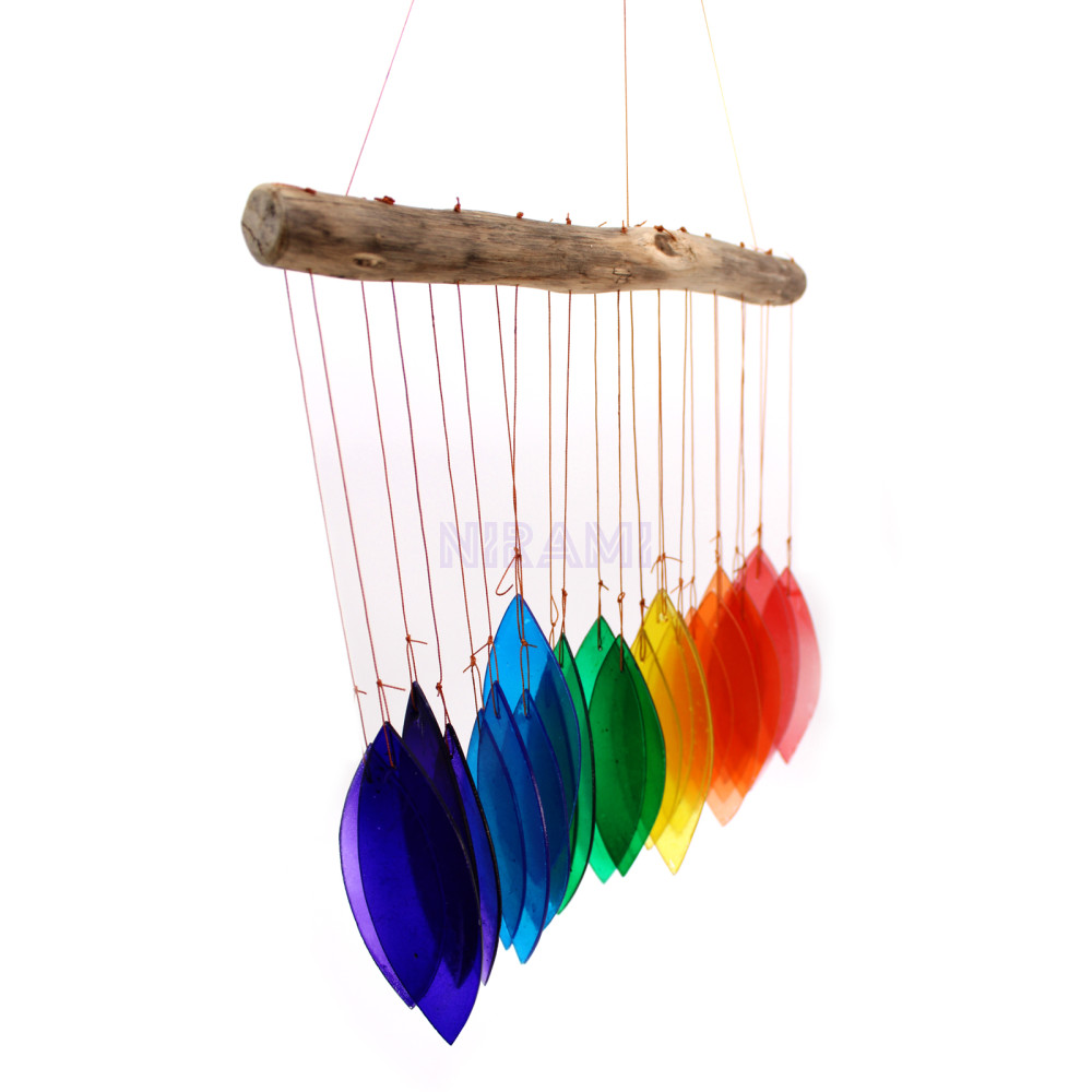 Rainbow Glass Wind Chime - Assorted