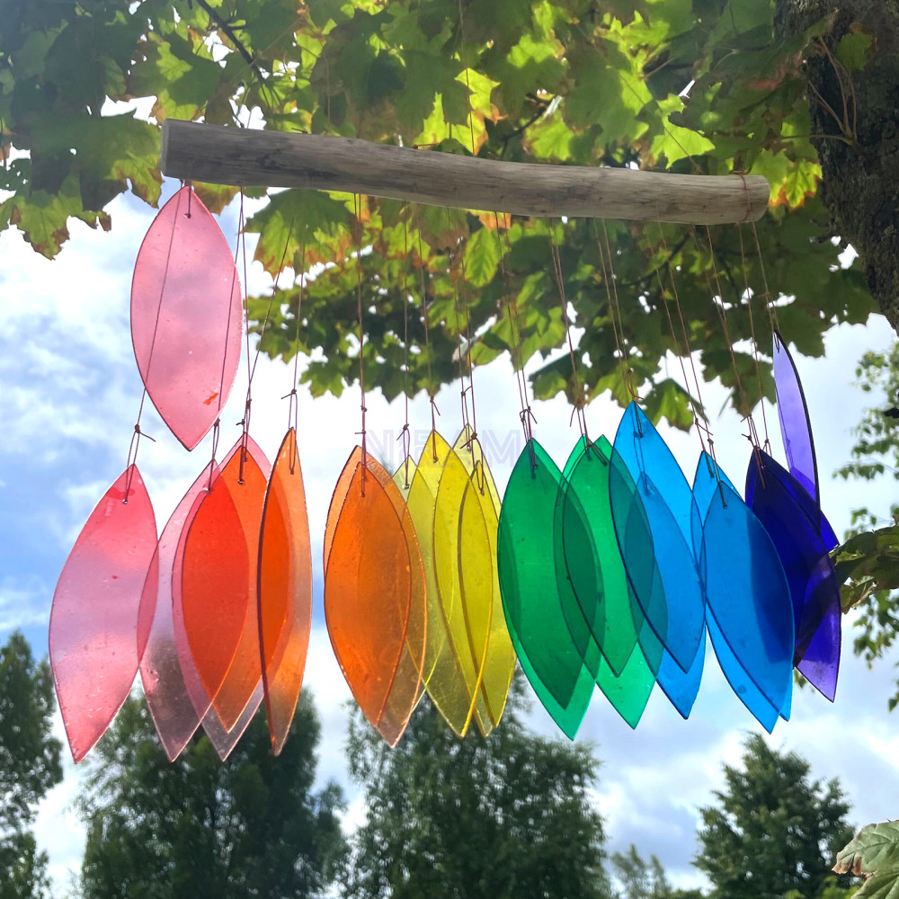 Rainbow Glass Wind Chime - Assorted