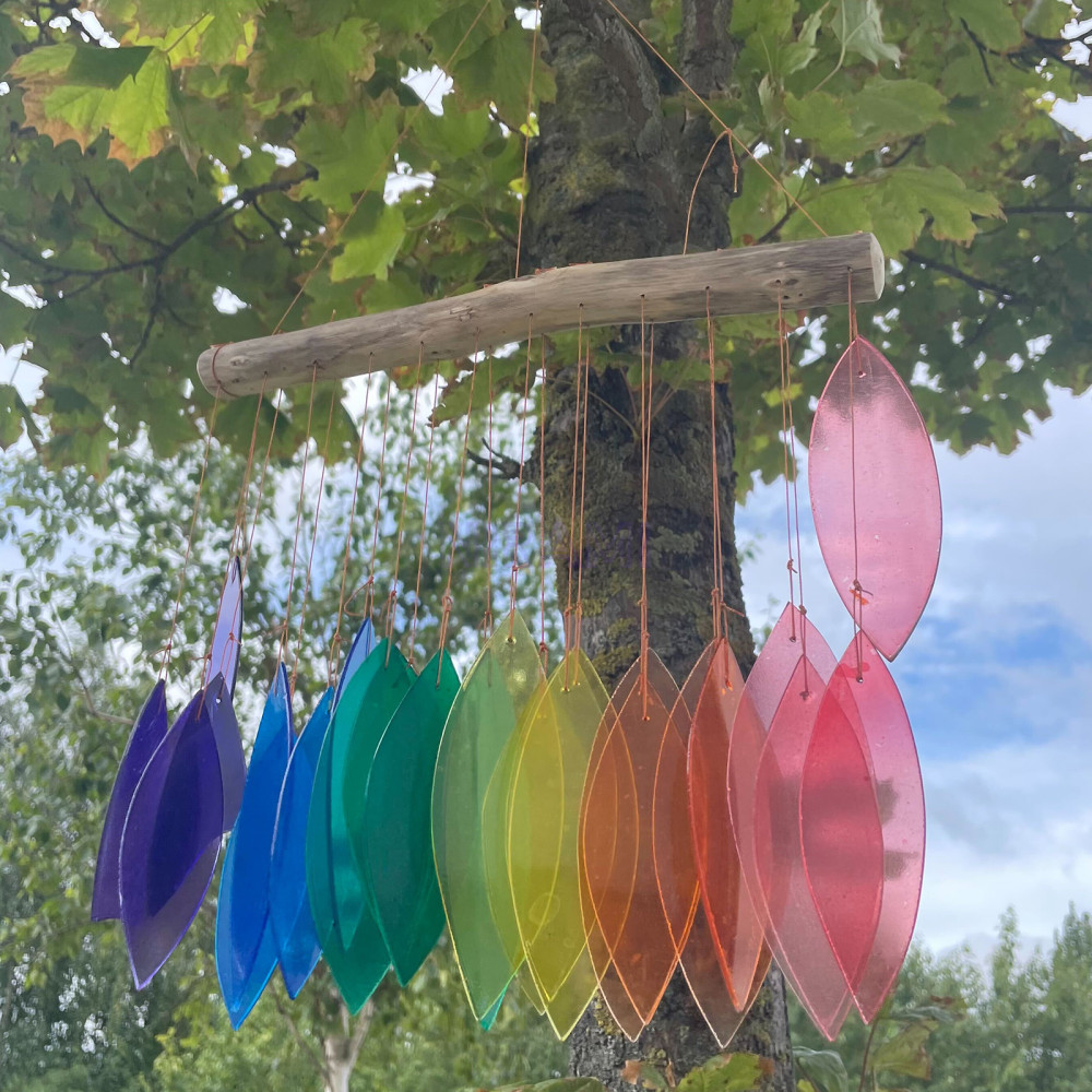 Rainbow Glass Wind Chime - Assorted