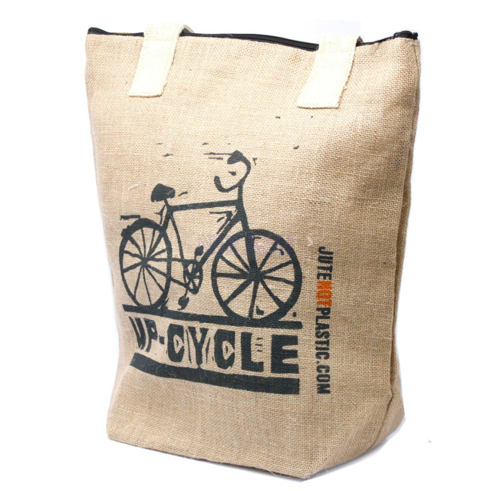 Bolso de yute ecológico - Bicicleta (diseños surtidos)