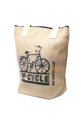 Bolso de yute ecológico - Bicicleta (diseños surtidos)