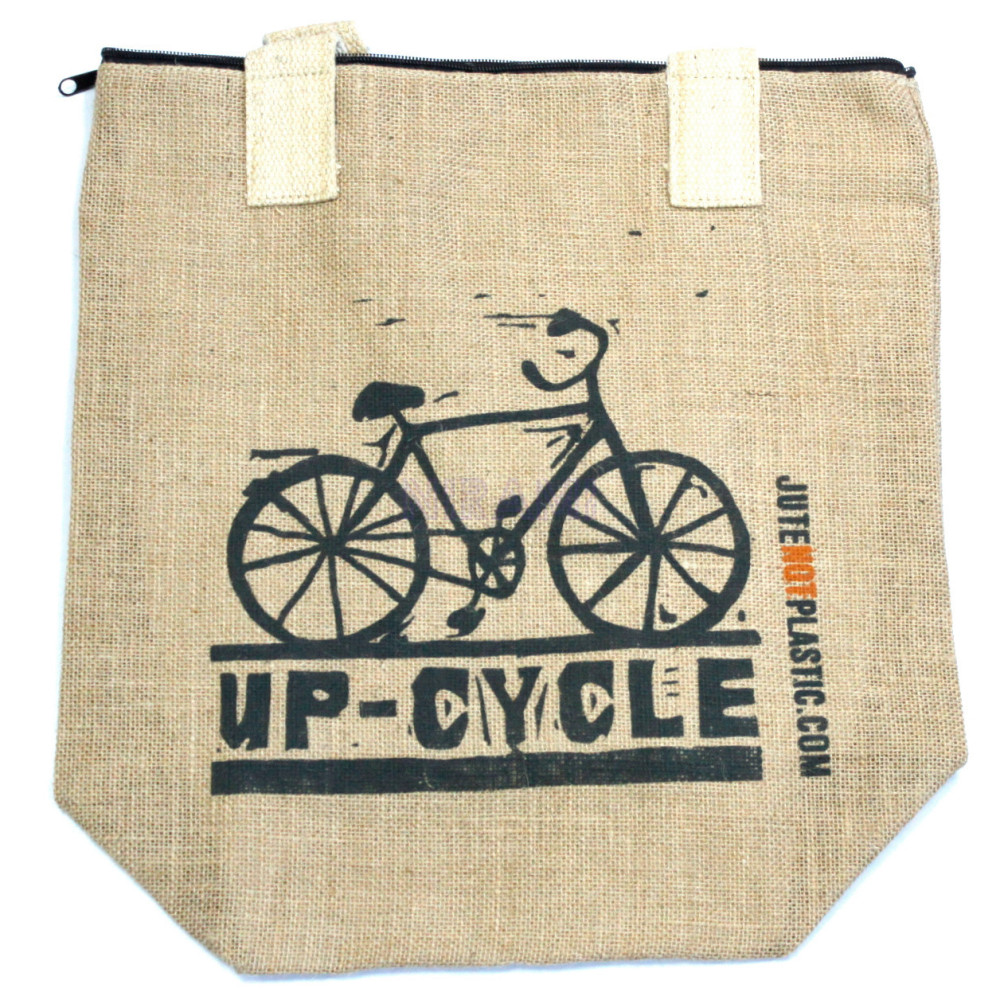 Bolso de yute ecológico - Bicicleta (diseños surtidos)