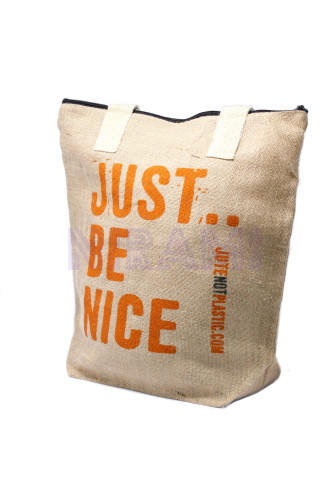 Bolso de yute ecológico - Just be nice (4 diseños surtidos)