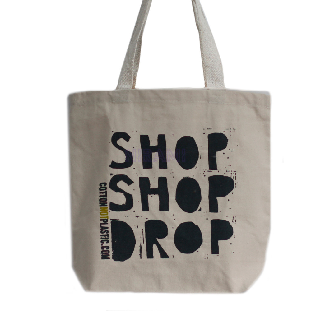 Bolsas de algodón ecológico - Shop Shop Drop (4 diseños surtidos)
