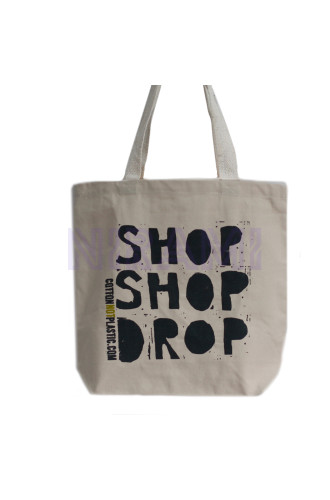 Bolsas de algodón ecológico - Shop Shop Drop (4 diseños surtidos)