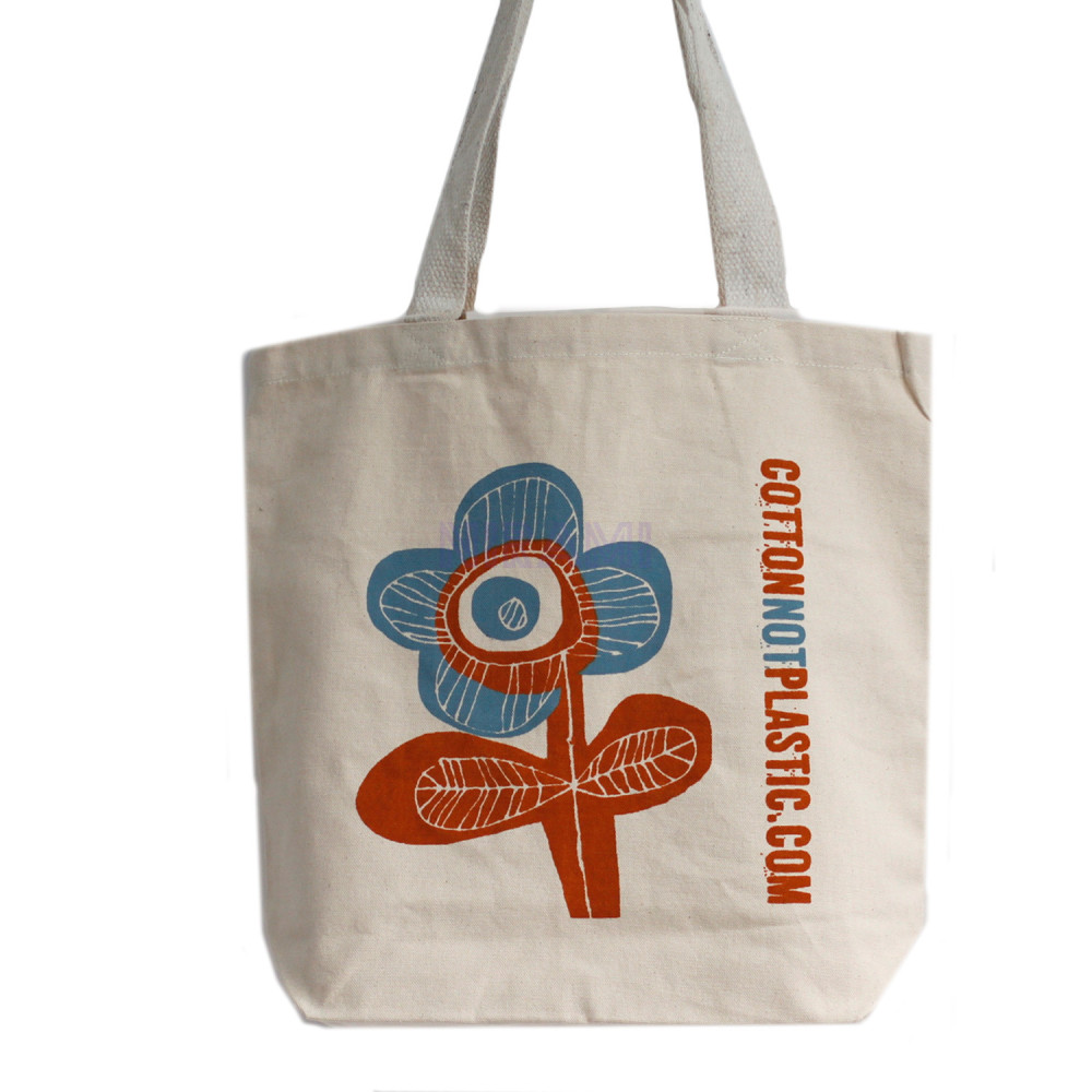 Bolsas de algodón ecológico - Flores (4 diseños surtidos)