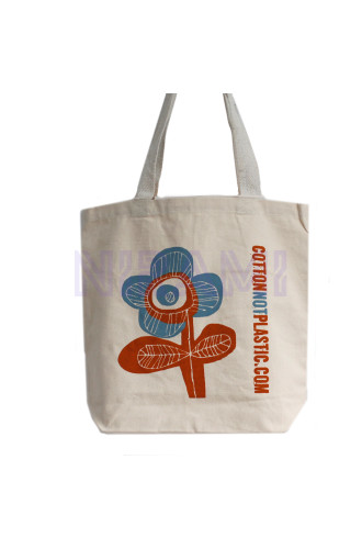 Bolsas de algodón ecológico - Flores (4 diseños surtidos)