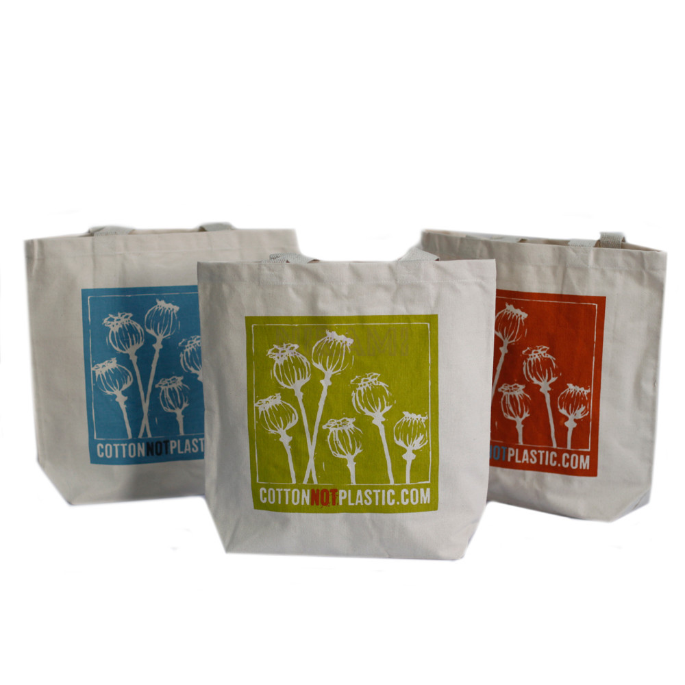 Bolsas de algodón ecológico - Poppy Heads (4 diseños surtidos)