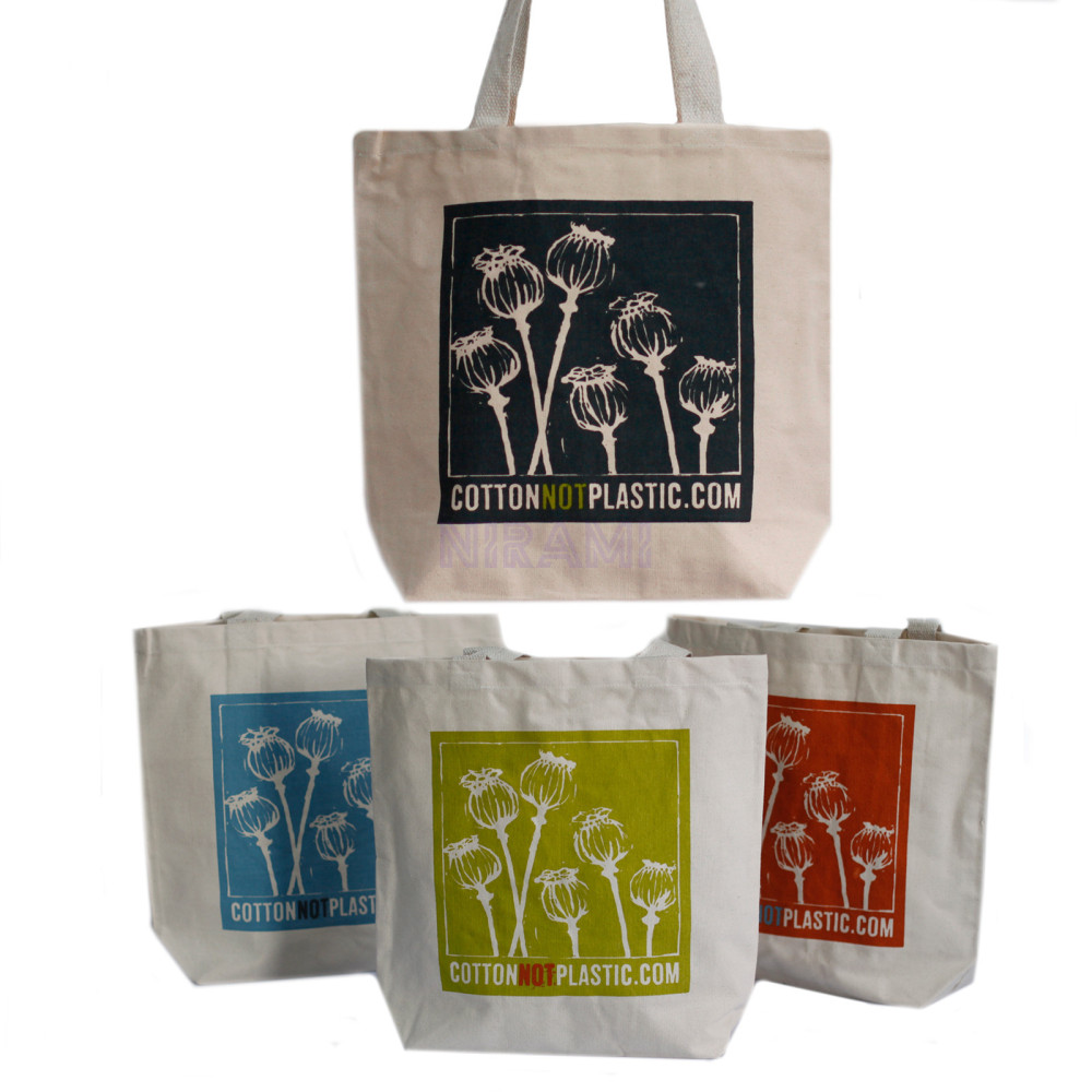 Bolsas de algodón ecológico - Poppy Heads (4 diseños surtidos)