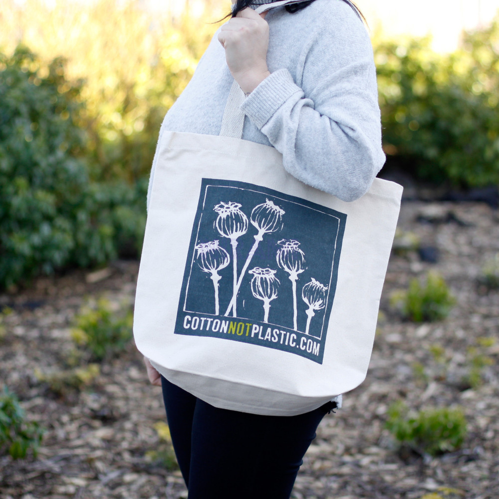 Bolsas de algodón ecológico - Poppy Heads (4 diseños surtidos)