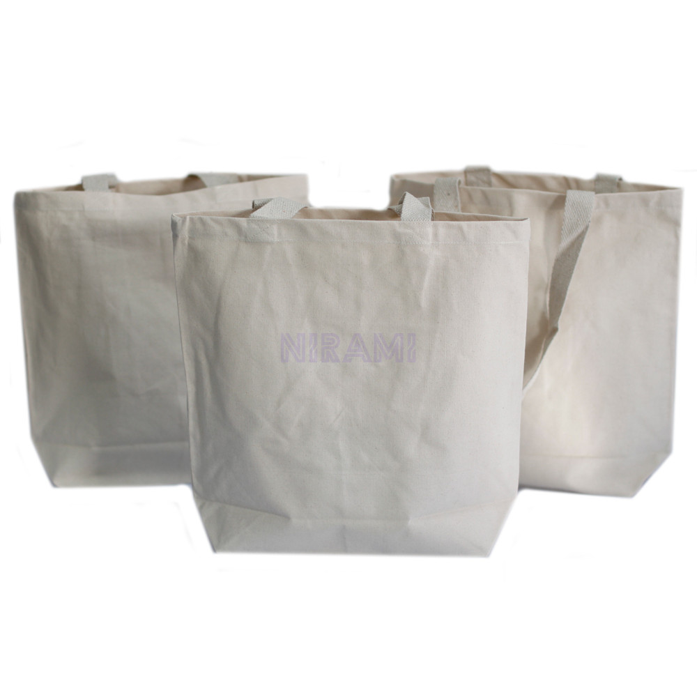 Bolsas de algodón ecológico - Diseño en blanco (4 diseños surtidos)