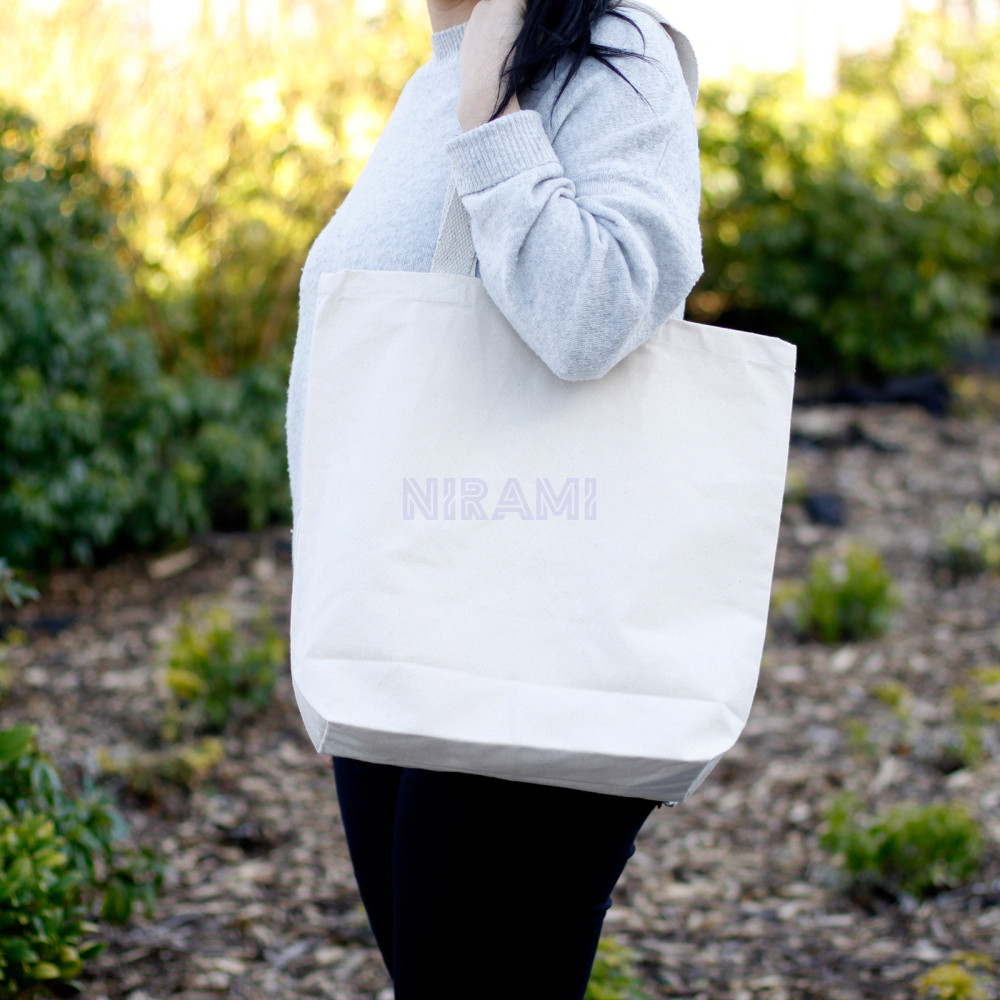 Bolsas de algodón ecológico - Diseño en blanco (4 diseños surtidos)