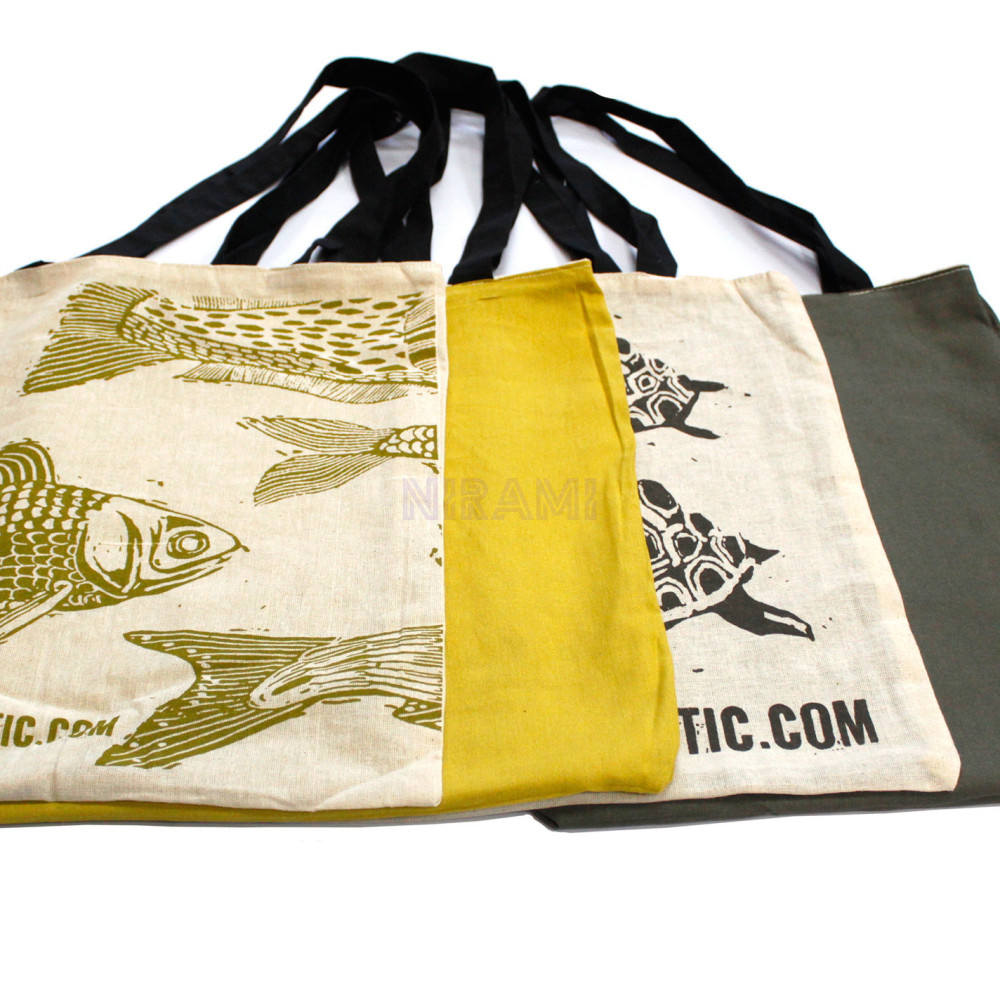 Bolsa de algodón reversible Grande 38x42cm (2 diseños)