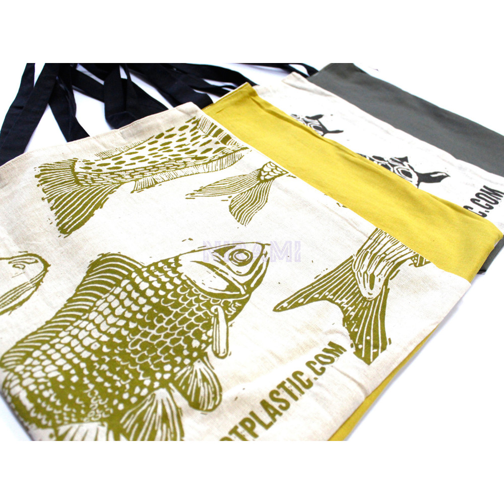 Bolsa de algodón reversible Grande 38x42cm (2 diseños)