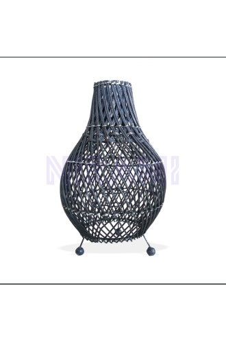  Lámpara de mesa de Mimbre - negro