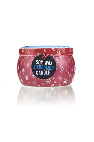 Vintage Christmas-Naranja especiada-Vela artistica de Hojalata 