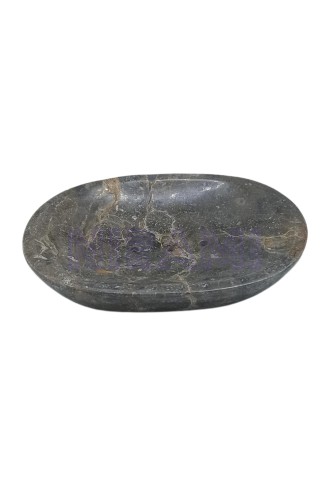 Jabonera Clásica Ovalada de Mármol gris
