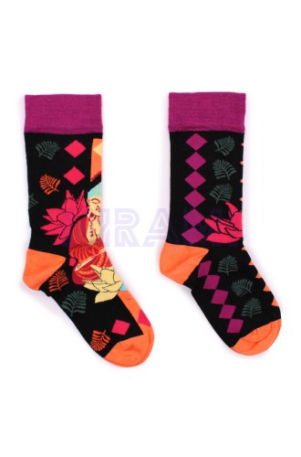 Calcetines de bambú Hop Hare (36-40) - Buda rosa y loto