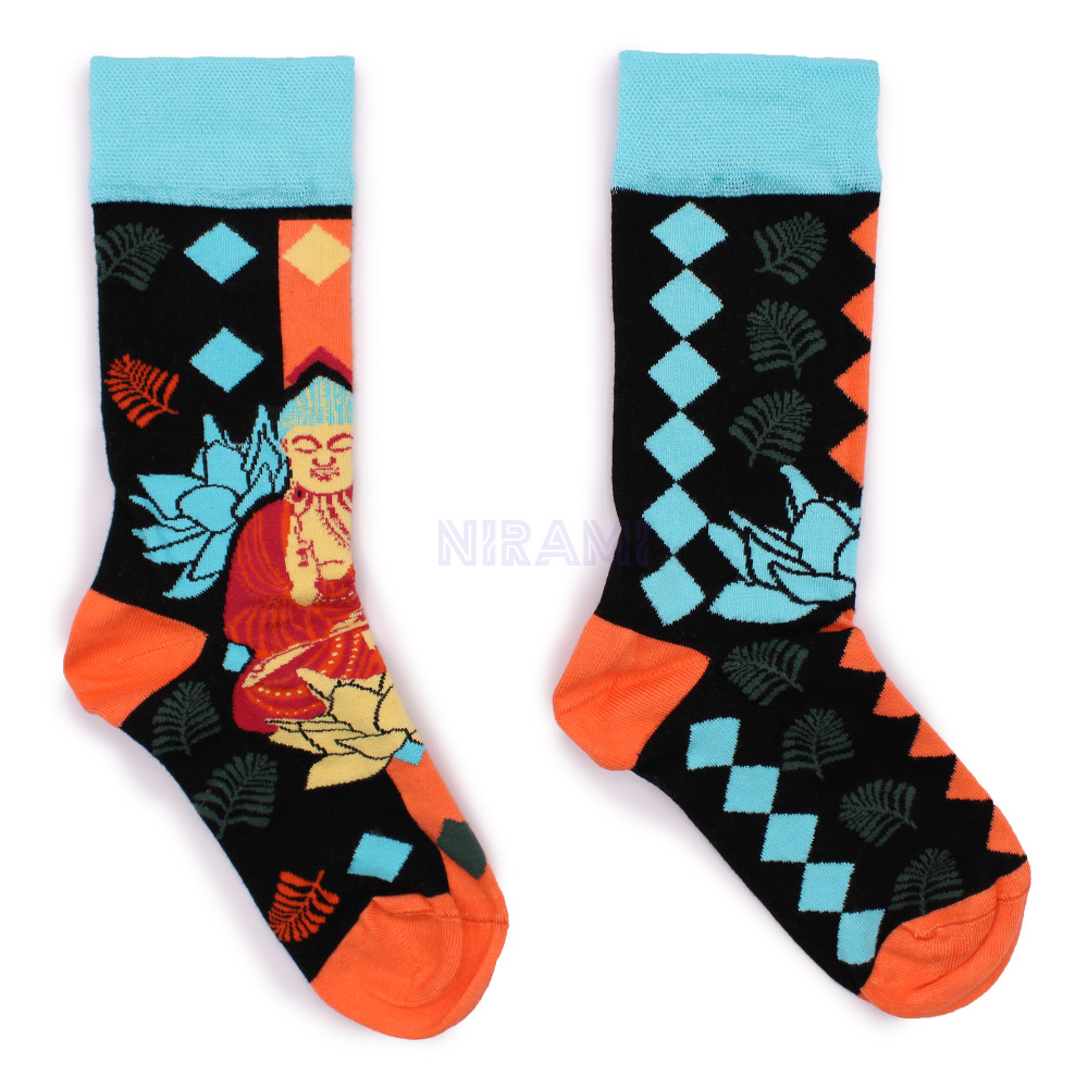 Calcetines de bambú Hop Hare (36-40) - Buda azul y loto