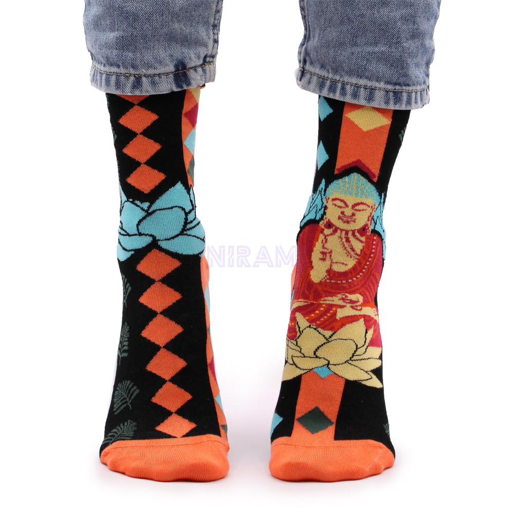 Calcetines de bambú Hop Hare (36-40) - Buda azul y loto