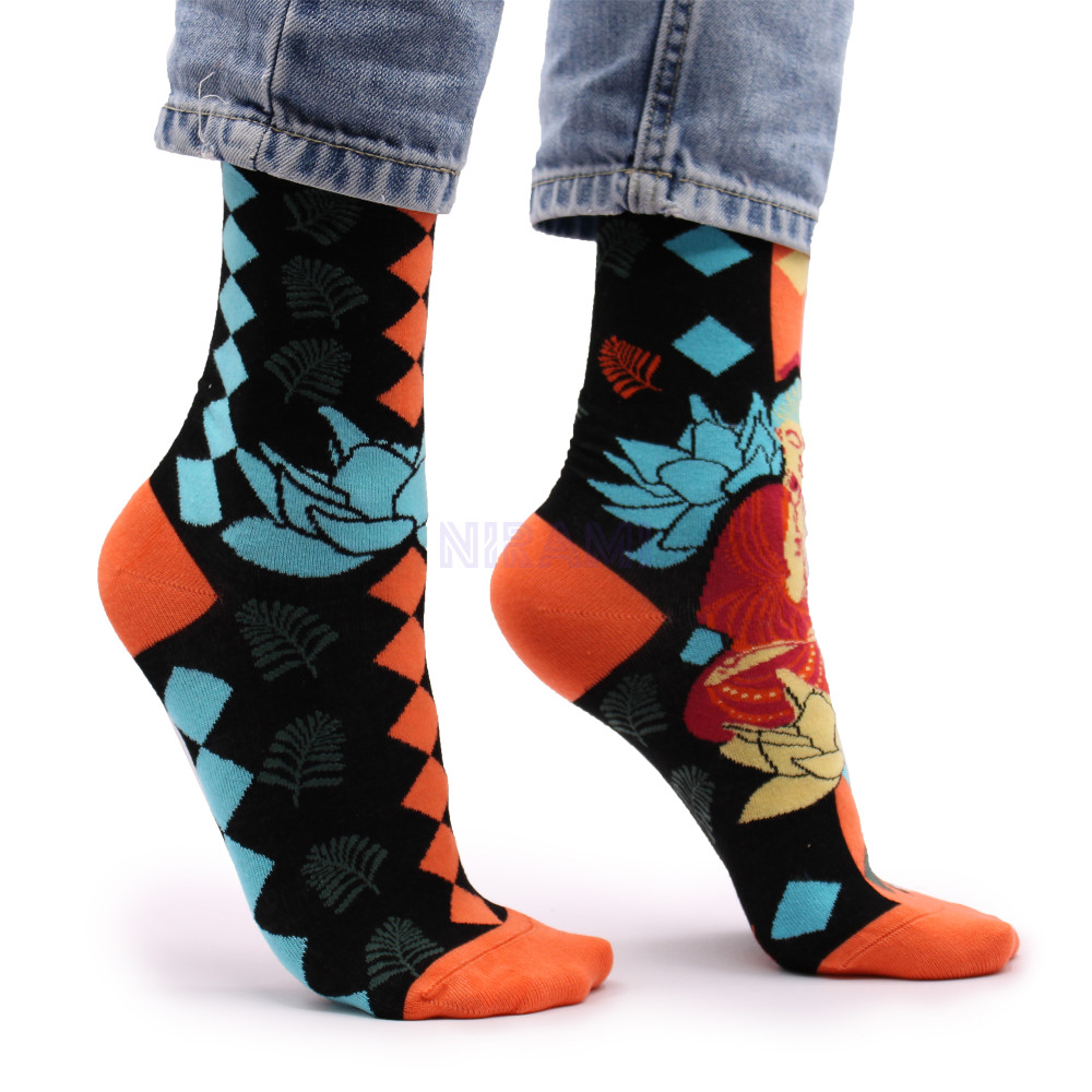 Calcetines de bambú Hop Hare (36-40) - Buda azul y loto
