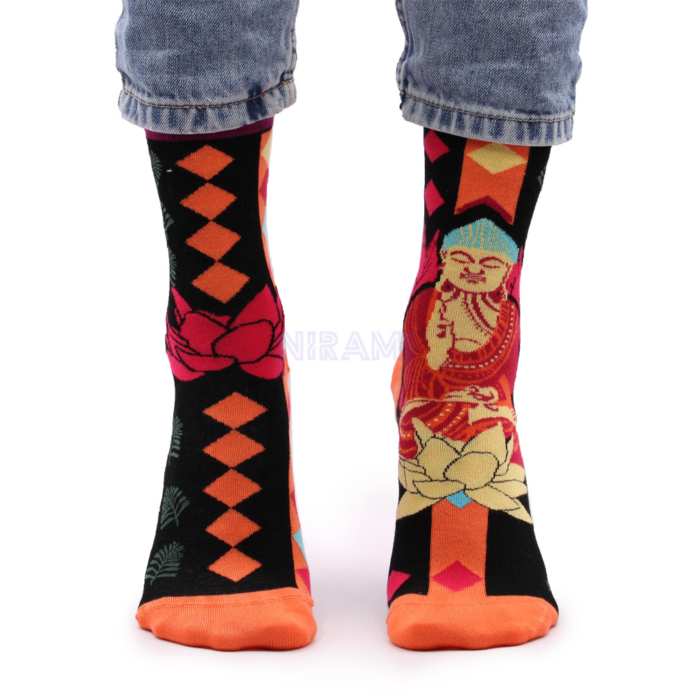 Calcetines de bambú Hop Hare (36-40) - Buda rosa y loto