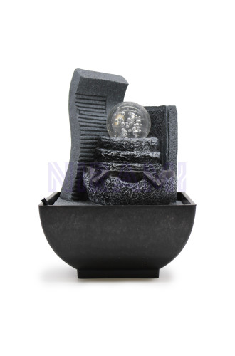 Fuente de agua de mesa - 18 cm - Formación rocosa en cascada