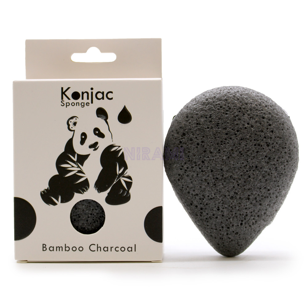 Esponja Facial Konjac - Carbón de Bambú - Antibacterial
