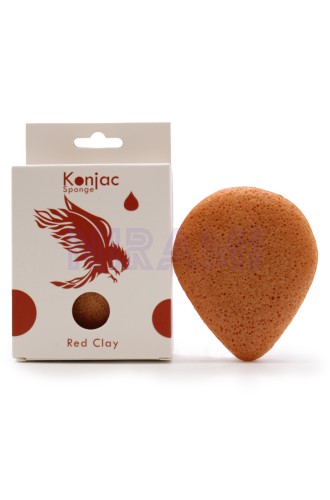 Esponja Facial Konjac - Arcilla Roja - Rejuvenecedor