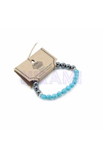 Turquoise Faceted Gemstone Bracelet - Magnetic 