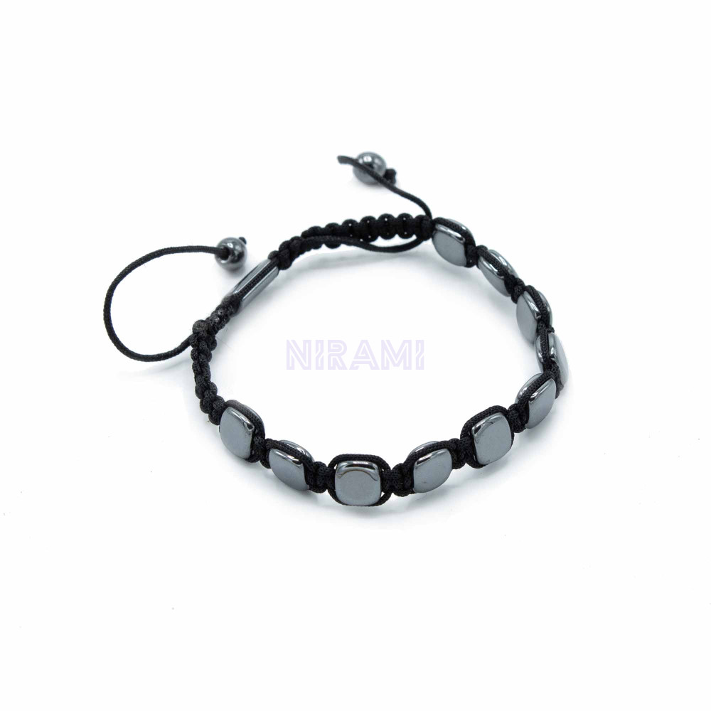 Esquinas Redondeadas Pulsera Magnética Shamballa de Hematita