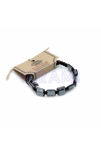 Cuboides Dobles Pulsera Magnética Shamballa de Hematita 