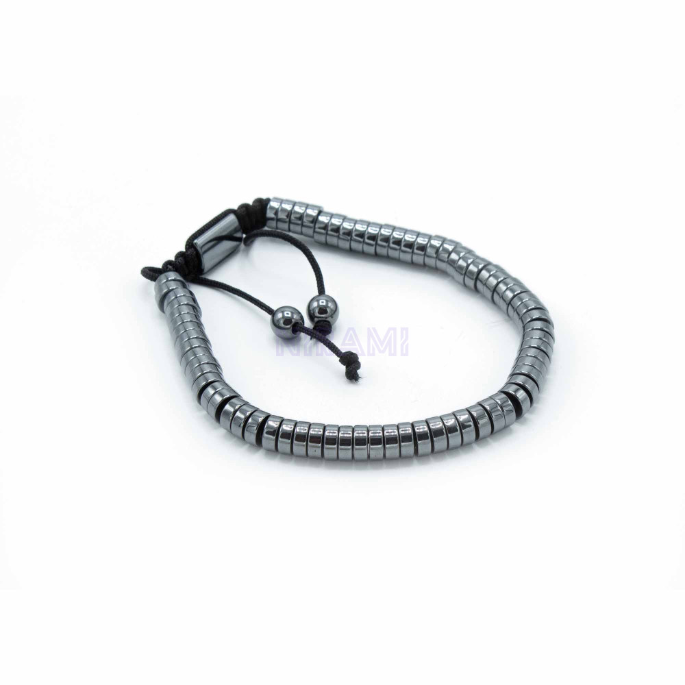Círculos Pulsera Magnética Shamballa de Hematita 