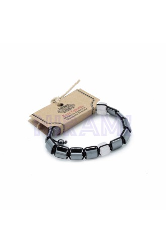 Rose Cuboids Magnetic Hematite Shamballa Bracelet